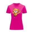 thumbnail image 1 of Playera Blusa De Oso De Peluche Saliendo Del Cierre Ropa Para Mujer Casual Color Fucsia Talla Grande Marca Emil SaEs, 1 of 4