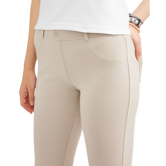 Wonder Nation Juniors School Uniform Stretch Interlock Jegging