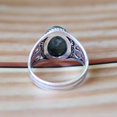 thumbnail image 3 of LD DESIGNS - Moss Agate Ring Unique Green Stone Oval Cabochon | Adjustable Sterling Silver Boho Jewelry, 3 of 9