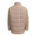 thumbnail image 7 of GEWSEY Women's Oversized Splice Quilted Lightweight Puffer Jacket Casual Padded Coat (Khaki, XL), 7 of 7
