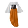 thumbnail image 4 of Vestido irregular de manga larga con cuello redondo y cinturón para mujer Pompotops  hdfakjf9912, 4 of 4