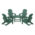 thumbnail image 2 of WestinTrends Malibu 5-Piece HDPE Adirondack Chair Outdoor Patio Conversation Set, Dark Green, 2 of 15