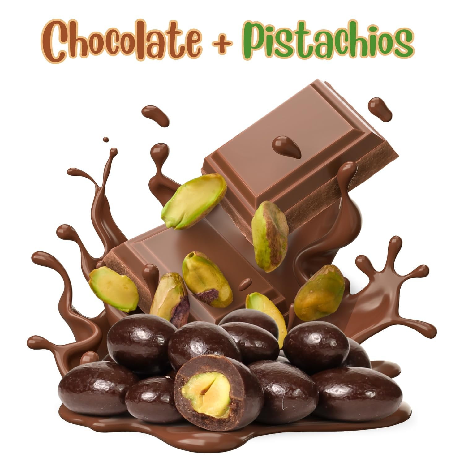 Dark Chocolate Covered Pistachio by It's Delish, 2 lbs Bulk Bag  Chocolate Candy Nuts Bulk Pistachios Chocolates Sweet & Crunchy Nut Snack  Vegan, Kosher