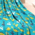 thumbnail image 3 of Blue Cartoon Dinosaurs Pattern Blanket,Comfortable Soft Lamb Wool Throw Blanket,All Season,Warm Lightweight Blankets for Sofa Bed Couch Living Room Chair,30"x40", 3 of 4
