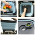 thumbnail image 6 of SAMMART 10L (2.64 gallon) Collapsible Dishpan with Draining Plug - Foldable Washing Basin - Portable Dish Washing Tub - Space Saving Kitchen Storage Tray, 6 of 7