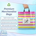 thumbnail image 4 of Plastic Merchandise Bags w/ Handles, Colorful Stripes 15x12 inch Thank You Bags for Boutiques & Retail Shopping, 50 Count, 4 of 9