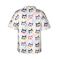 thumbnail image 3 of Balery Cute Dog Print Men's Hawaiian Shirts Short Sleeve Beach Shirt Relaxed Fit Vacation Button Down Shirts-X-Large, 3 of 9