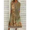 thumbnail image 3 of Robe Décontractée Élégante pour Femme à Manches Courtes, Robe Ample pour Femme, Tempérament, Vacances, Robes Imprimées, 3 of 5