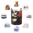 thumbnail image 4 of Fotbe Abstract Skull Guitar Art Pattern Laundry Basket with Handles, Waterproof Large Laundry Hamper, Wash Bag for Corner Dorm, Rolling Laundry Basket with Handles-Small, 4 of 6