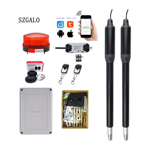 Controller Electric Linear Actuator 300kgs Engine Motor System Automatic Swing Gate Opener With Dual Thick Arms KIT ,Free Your Hands
