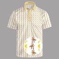 thumbnail image 2 of LIIPEE Summer Fashion Graphic Polo Shirt For Men Short Sleeve Tennis Collar Shirts Male Comfortable Breathable Versatile Polos,M, 2 of 4