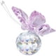 thumbnail image 5 of Figura de mariposa voladora de cristal rosa con base de bola de cristal, colección de figuras, adorno de cristal tallado, estatua de animal coleccionable, 5 of 8