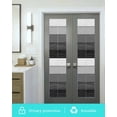 thumbnail image 5 of Window Privacy Film, Dark Grey Ombre UV Sun Blocking Window Tint Film Heat Control One Way Blackout Window Film, Farmhouse Retro Rustic Wood Stripes Non Adhesive Static Cling Sticker 17.7x78.7 In, 5 of 7