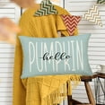 thumbnail image 3 of Hello Pumpkin Fall Decor Lumbar Pillow Covers 12x20 Inch Seasonal Greeting Autumn Pumpkins Farmhouse Decorations Throw Waist Pillow Cases Green Thanksgiving Home Decor Pillowcase, 3 of 6
