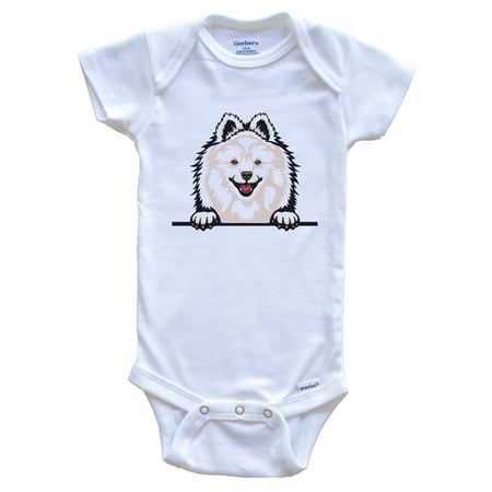 

Volpino Dog Breed Cute One Piece Baby Bodysuit 3-6 months white