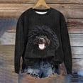 thumbnail image 2 of JSheng Women's Sweatshirts Printing Fashion Printed Loose Long Sleeve Round Neck Hoodless Loose Comfy Tops, 2 of 5