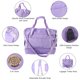 thumbnail image 3 of Bolsa De Gimnasio Para Mujer Rosa Para Llevar El Fin De Semana Bolsa De Noche Bolsas De Lona De Viaje Con Puerto De Carga USB Artículo Personal Bolsa De Viaje Bolsa De Mano Bolsa, 3 of 7