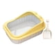 thumbnail image 5 of Caja de arena para gatos grande de 50x36x19cm con forma de dibujos animados, arena para gatos semicerrada con lados altos amarillo, 5 of 8