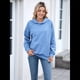 thumbnail image 4 of Sudadera con Capucha para Mujer, Informal, de Larga, Holgada, con Bolsillo. Azul XL, 4 of 9