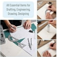 thumbnail image 5 of Mr. Pen- Professional Geometry Set, 17 pcs, Silver Geometry Kit for Artists, Metal Rulers and Compasses, Mechanical Pencil Set, 5 of 6