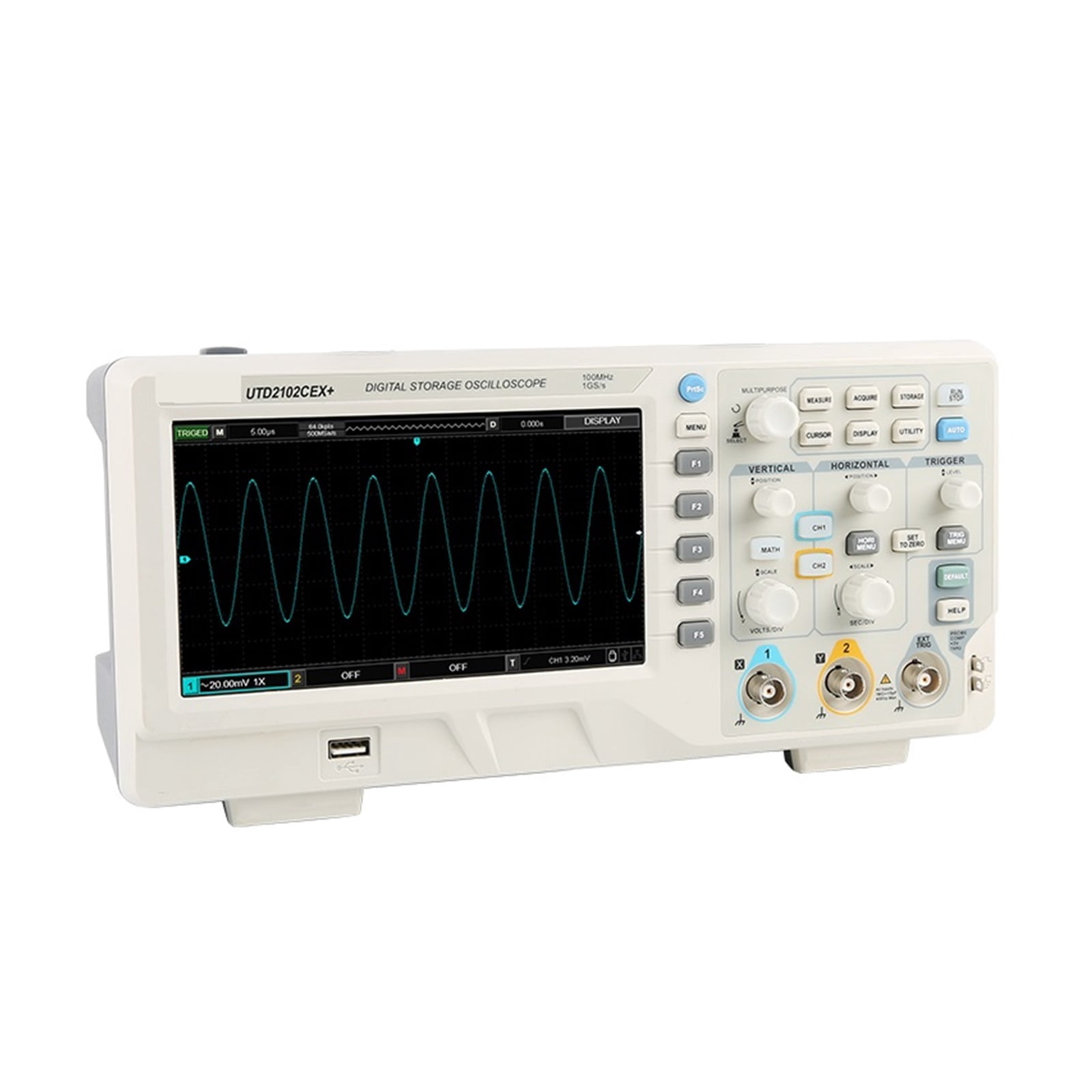 Digital Storage Oscilloscope UTD2102CEX UTD2102CEX+ 2 Channels 100mHz Portable USB Oscilloscope 1GSa/S Sampling Rate ,Professional Designed