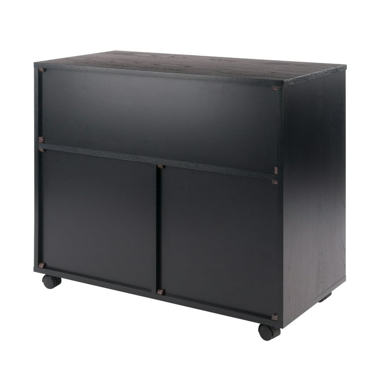 Winsome Wood Halifax 3-Section Rolling Home Office Cabinet