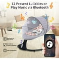 thumbnail image 5 of LHUAI, Baby Swing For Newborn, Infant Swing Electric Toddler Baby Rocker Portable , 4 Sway Speeds With Remote Control, 12 Preset Melodies And Bluetooth, 0-12 Months Max 33 Lbs, Grey & Black, 5 of 7