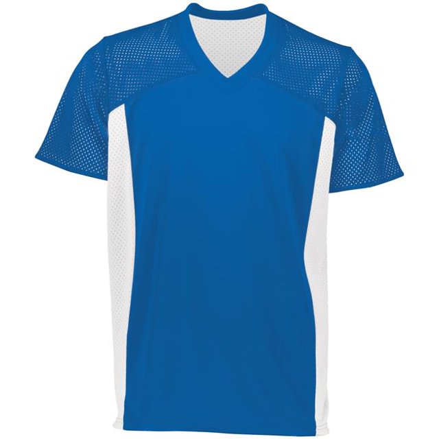 Maillot de Football Réversible pour Jeunes, Royal & Blanc - Extra Small