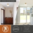 thumbnail image 4 of Eastgate 8.75-in W Gold Brass Traditional Semi Flush Mount Ceiling Light White Schoolhouse Glass, 4 of 11