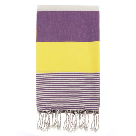 Swan Comfort 100% Organic Turkish Cotton Absorbent Beach & Bath Towel - Purple - (Best Turkish Bath Towels)