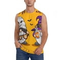 thumbnail image 2 of Lsque Cute Gnomes Halloween Print Men's Cotton Blend Sleeveless Muscle Shirts (S-3XL)- Moisture Wicking, Odor Protection, UPF 30+,Medium, 2 of 8