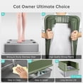 thumbnail image 4 of Enclosed Stainless Steel Cat Litter Box with Lid, XL Extra Large Litter Box for Big Cats, Metal Litter Pan High Sided, Never Absorbs Odors, Anti-Urine Leakage, Easy Cleaning, Include Scoop, 4 of 5