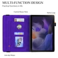 thumbnail image 4 of 2021 Galaxy Tab A8 10.5-Inch Case (SM-X200 /SM-X205) - Protective Leather/Silicone Composite Cover with [Adjustable Stand /Card Holder], Lightweight Flip Classic Flower Samsung Case (Purple), 4 of 5