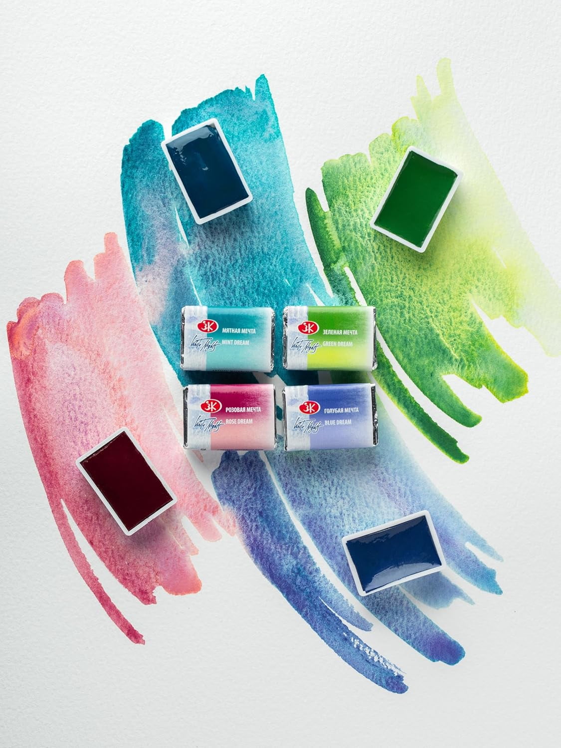 White Nights extra-fine artist's watercolor 12color 2025 collection sedimentation color paper box