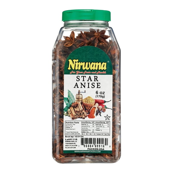 STAR ANISE WHOLE 6 OZ JAR BY NIRWANA