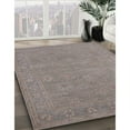 thumbnail image 2 of Ahgly Company Tapis d'Intérieur Rond Mid-Century Moderne Rose Pourpre Zone Orientale, 4' Rond, 2 of 6