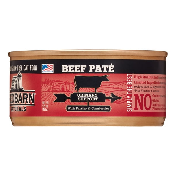 Redbarn Naturals GrainFree Urinary Care Formula Wet Cat Food, Beef