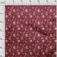 thumbnail image 3 of oneOone Viscose Chiffon Maroon Fabric Florals Fabric For Sewing Printed Craft Fabric By The Yard 42 Inch Wide, 3 of 4