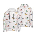 thumbnail image 6 of Bingfone Dachshund Dog Puppy Men's Drawstring Hoodie Long Sleeve Pocket Sweatshirts-3X-Large, 6 of 6