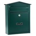 thumbnail image 3 of DOLITY Wall Mount Lockable Mailbox Letterbox Durability Large Capacity Metal Modern Mail Letter Box for Outdoor Residential Entryway Dark Green, 3 of 9