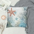 thumbnail image 2 of Nawypu Nautical Coastal Throw Pillow Covers Summer Ocean Themed Seashell Coral Starfish Pillow Cases Square Cushion Covers for Home Couch Sofa Patio Bedroom, 2 of 5