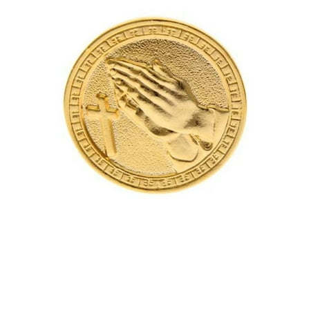 Praying Hands Brass - Serenity Prayer Gold Token God Grant Me Courage, Praying Hands Set of 3