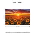 thumbnail image 2 of Placemats Set of 4 / 6, Sunset Golden Sunflower Field Placemats for Dining Table Indoor/Outdoors Heat Resistant Washable Placemats 18" x 12", 2 of 8