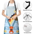 thumbnail image 6 of Lsque Giraffe Come Out From Zipper Waterproof Apron Chef Aprons for Men Heavy Duty Chemical Work Apron Extra Long Grilling Aprons with Adjustable Bib Apron, 6 of 9