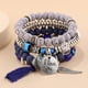 thumbnail image 3 of Juego de pulseras de cuentas de piedra de cristal para mujer, pulsera de belleza, amistad, te amo, borla, brazalete, joyería, 4 piezas por juego, 3 of 5