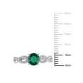 thumbnail image 3 of Everly Women's Created Emerald 10K White Gold Engagement Ring, 3 of 6