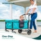 thumbnail image 4 of WONDERFOLD W1 Original Stroller Wagon (2 Seater) - Collapsible Wagon Stroller with Seats with 5-Point Harnesses, Adjustable Push Handle, and Sun Canopy, Jet Black, 4 of 5