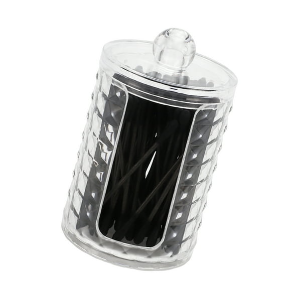1 Pc U-shaped Open Cup Acrylic Cotton Swab Jar for Bathroom Laundry Rooms Clear