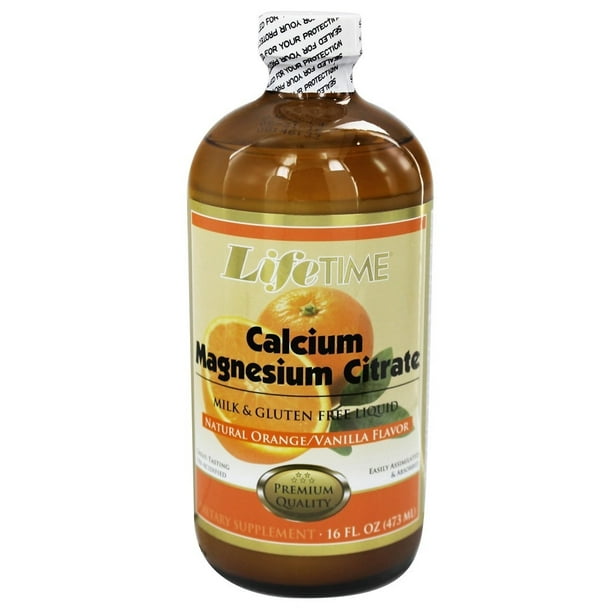 Lifetime Vitamins Original Calcium Magnesium Citrate with D3 Strawberry 16 fl oz (473 mL