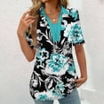 thumbnail image 5 of Camisetas de Manga Corta Impresa Casual para las Mujeres, Camisetas Cortas para las Mujeres Primavera Verano, 5 of 5